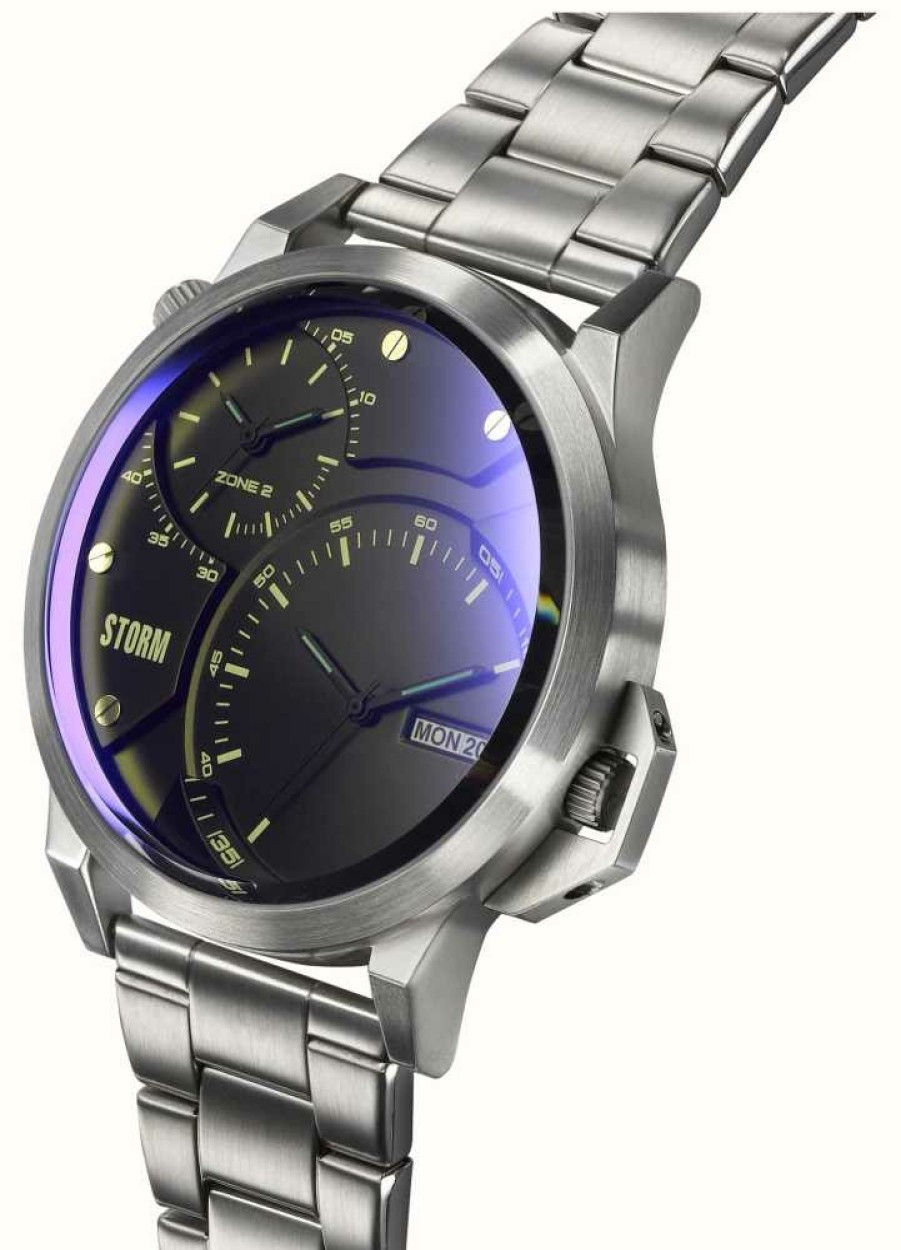 Men'S STORM | Storm Avalonic Lazer Blue Stainless Steel Bracelet