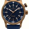 Men'S Maurice Lacroix | Maurice Lacroix Pontos S Diver Bronze Limited Edition (42Mm) Blue Dial / Blue Vintage Leather + Blue Rubber