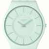 Men'S Swatch | Swatch Turquoise Lightly Turquoise Dial / Turquoise Silicone Strap