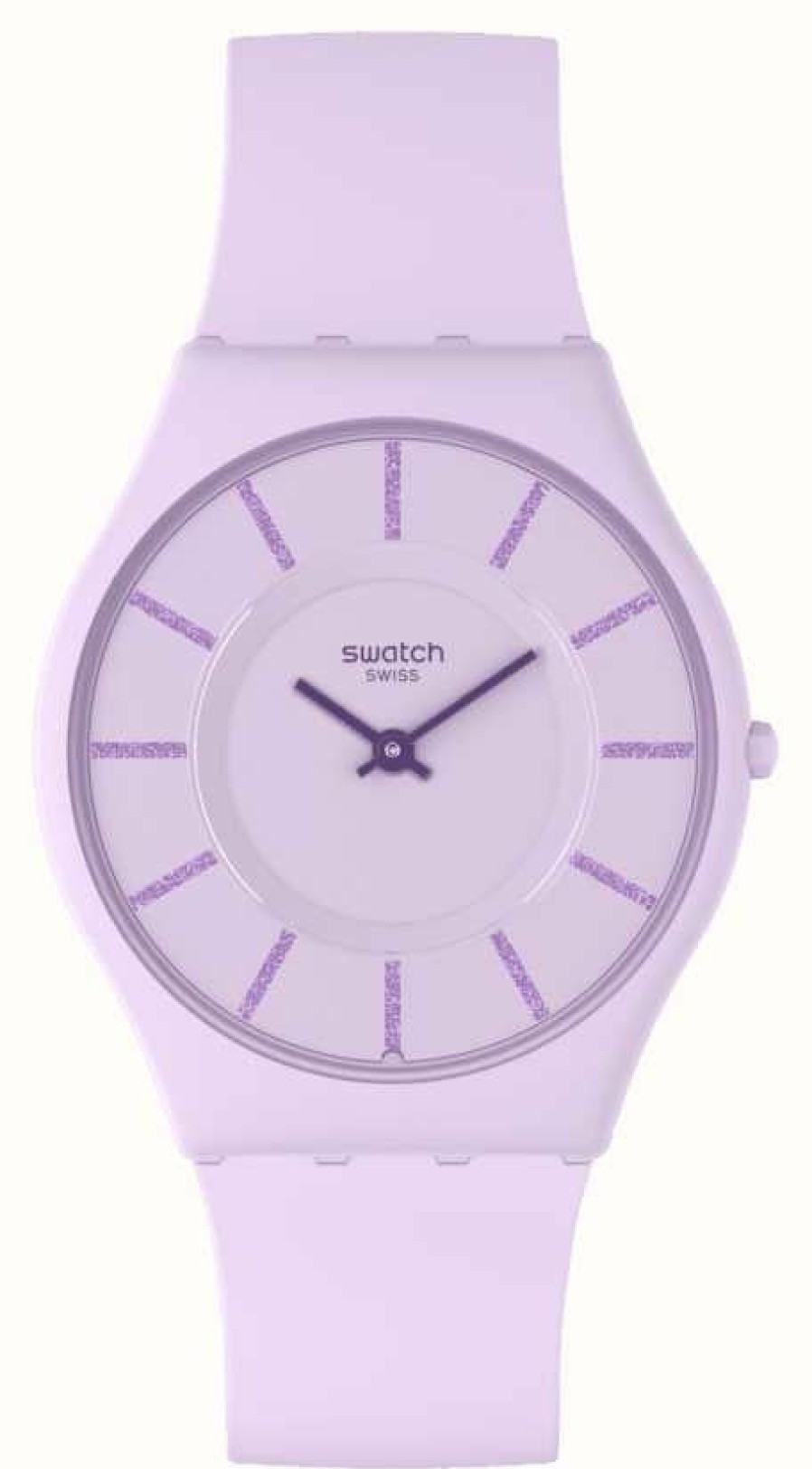 Men'S Swatch | Swatch La La Lila Lilac Dial / Lilac Silicone Strap