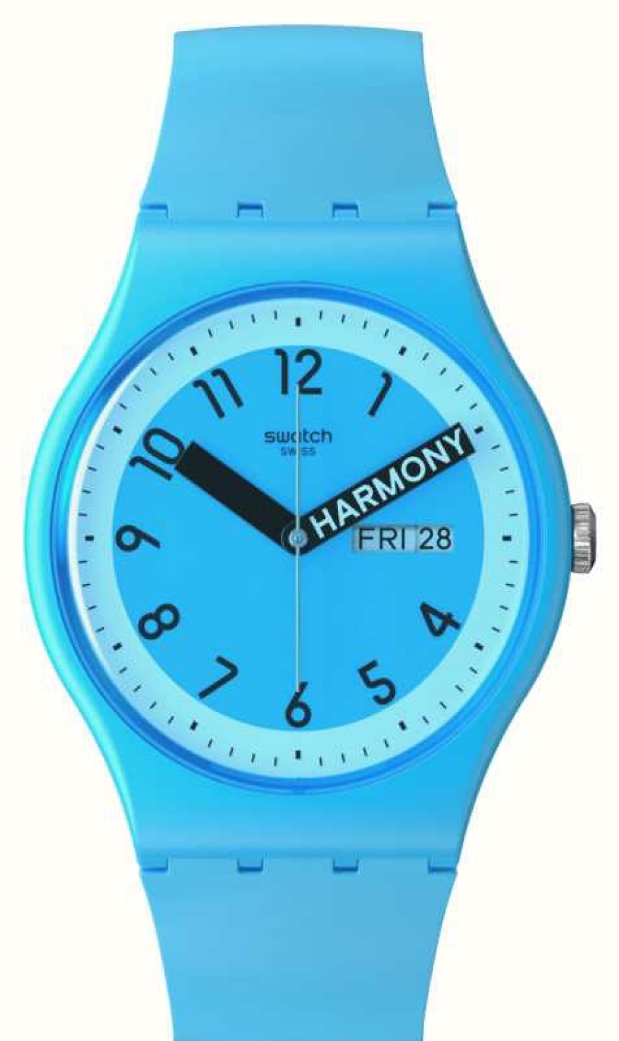 Men'S Swatch | Swatch Proudly Blue Blue Dial / Blue Silicone Strap