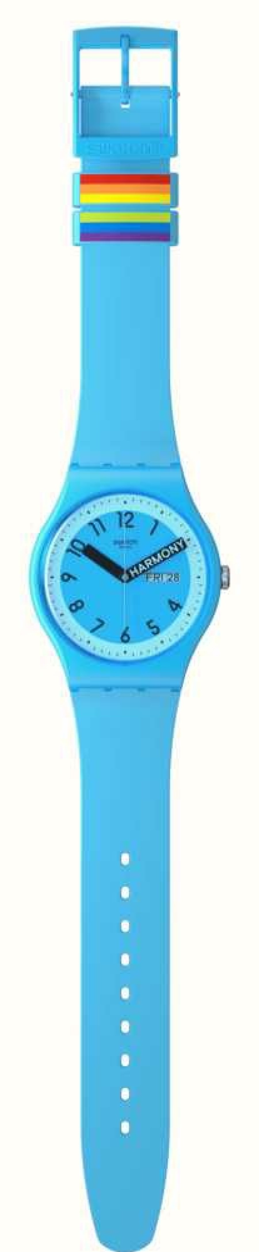 Men'S Swatch | Swatch Proudly Blue Blue Dial / Blue Silicone Strap