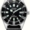 Men'S Citizen | Citizen Promaster Diver Super Titanium Automatic (41Mm) Black Dial / Black Rubber Strap