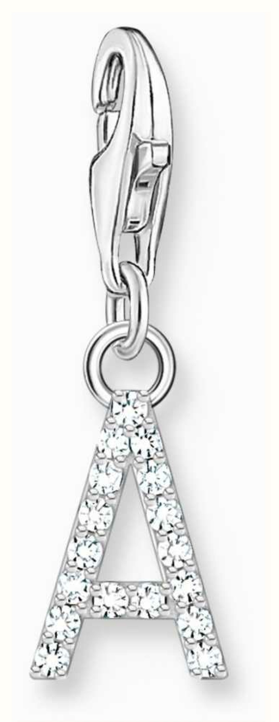 Jewelry Thomas Sabo Jewellery | Thomas Sabo Charm Pendant Letter A With White Stones Silver