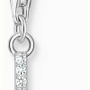 Jewelry Thomas Sabo Jewellery | Thomas Sabo Charm Pendant Letter L With White Stones Sterling Silver