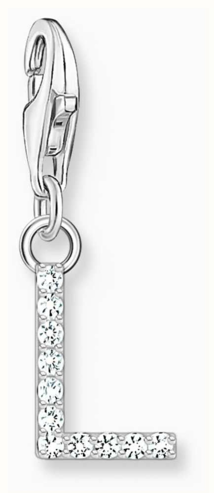 Jewelry Thomas Sabo Jewellery | Thomas Sabo Charm Pendant Letter L With White Stones Sterling Silver