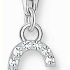 Jewelry Thomas Sabo Jewellery | Thomas Sabo Charm Pendant Letter C With White Stones Sterling Silver