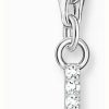 Jewelry Thomas Sabo Jewellery | Thomas Sabo Charm Pendant Letter J With White Stones Sterling Silver