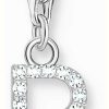 Jewelry Thomas Sabo Jewellery | Thomas Sabo Charm Pendant Letter P With White Stones Sterling Silver