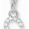 Jewelry Thomas Sabo Jewellery | Thomas Sabo Charm Pendant Letter S With White Stones Sterling Silver