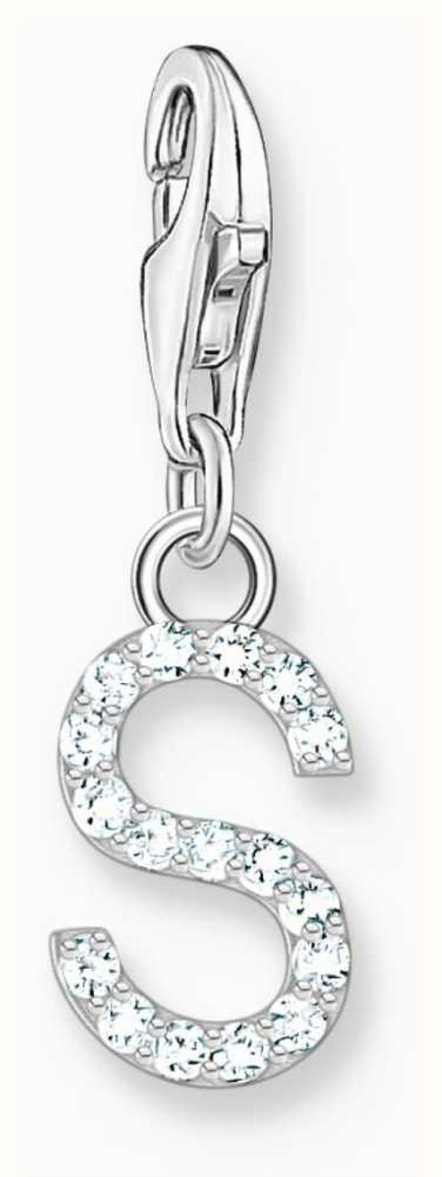 Jewelry Thomas Sabo Jewellery | Thomas Sabo Charm Pendant Letter S With White Stones Sterling Silver