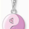 Jewelry Thomas Sabo Jewellery | Thomas Sabo Charm Club Pink Enamel Yin & Yang Charmista Pendant