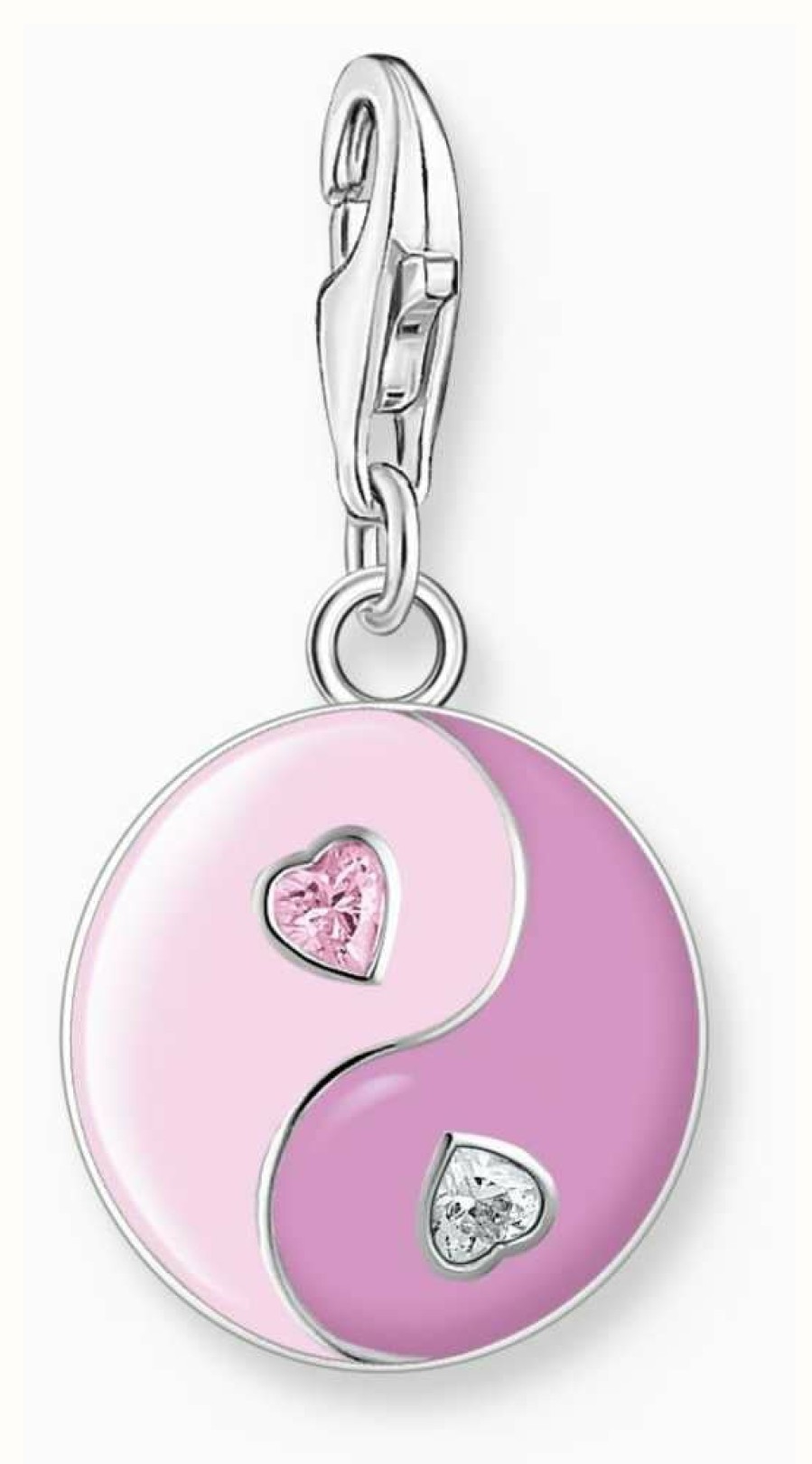 Jewelry Thomas Sabo Jewellery | Thomas Sabo Charm Club Pink Enamel Yin & Yang Charmista Pendant