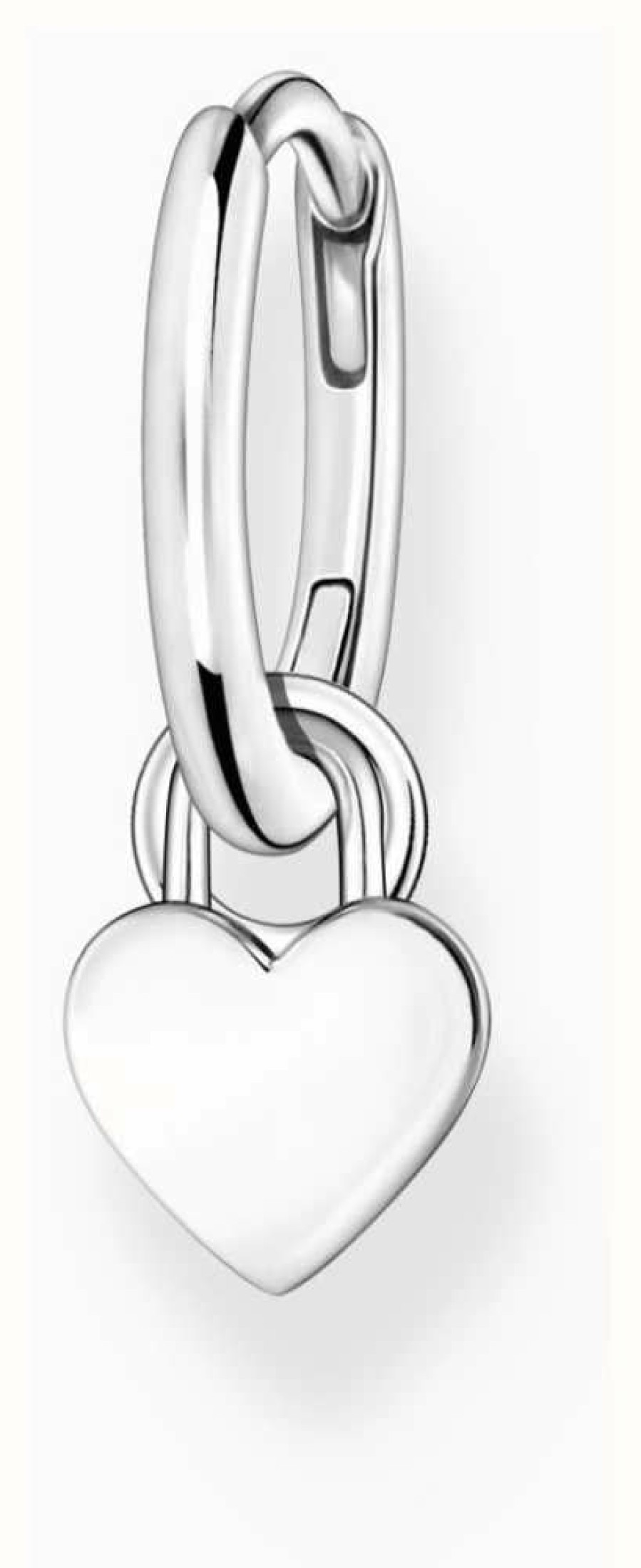 Jewelry Thomas Sabo Jewellery | Thomas Sabo Single Hoop Earring With Heart Pendant Sterling Silver