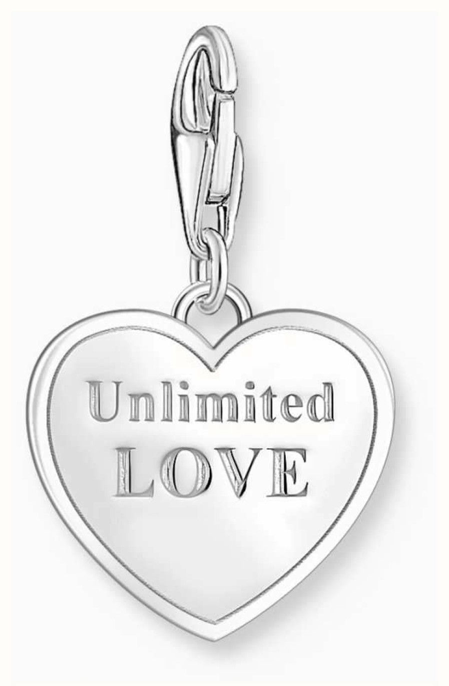 Jewelry Thomas Sabo Jewellery | Thomas Sabo Charm Club Pink Heart With Best Mom Silver Pendant