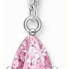 Jewelry Thomas Sabo Jewellery | Thomas Sabo Charm Club Pink Drop Silver Pendant