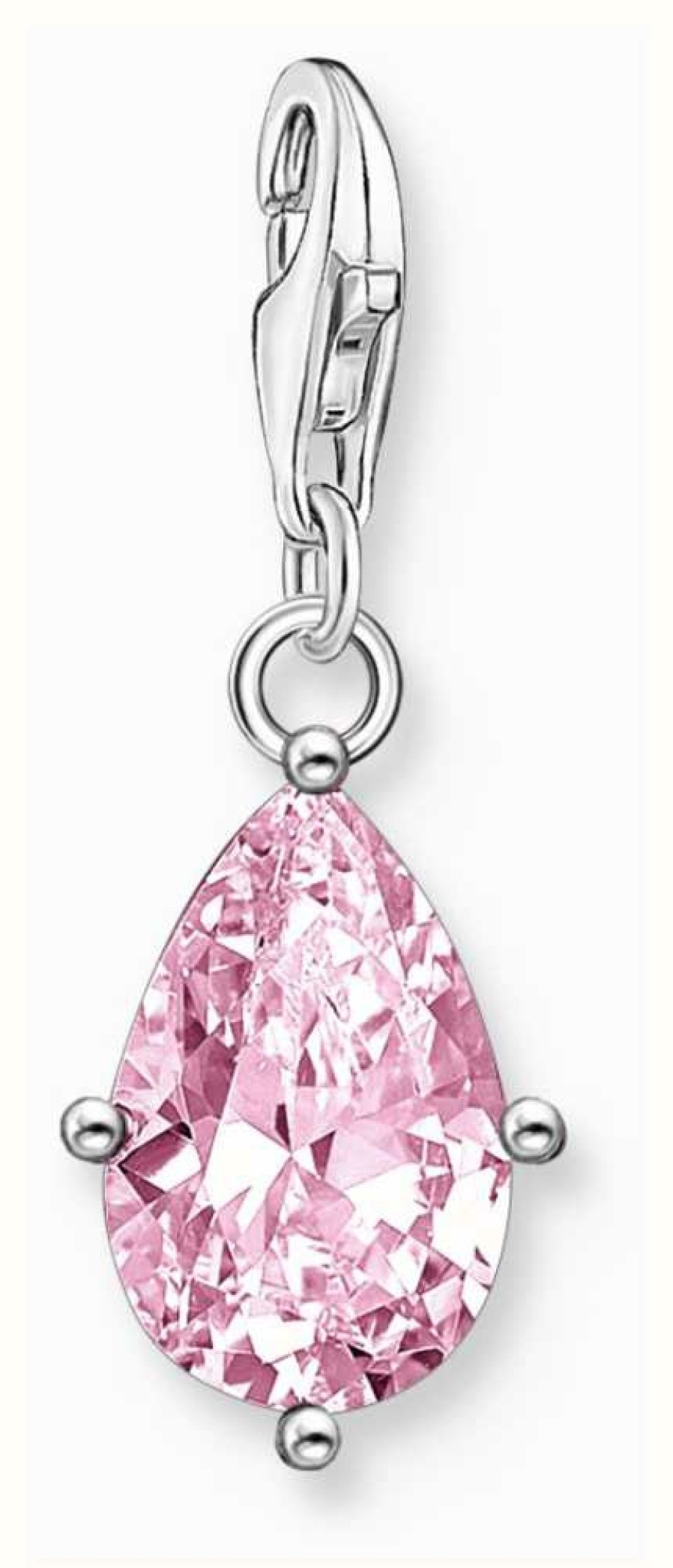 Jewelry Thomas Sabo Jewellery | Thomas Sabo Charm Club Pink Drop Silver Pendant