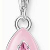 Jewelry Thomas Sabo Jewellery | Thomas Sabo Charm Club Pink Enamel Drop Silver Pendant