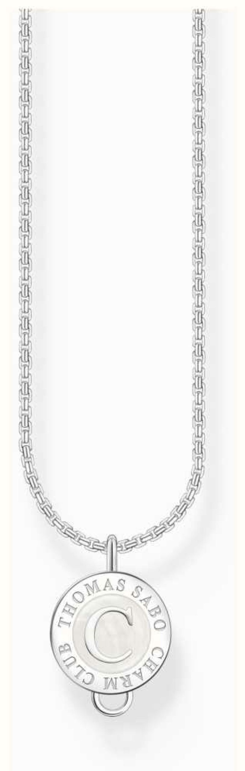 Jewelry Thomas Sabo Jewellery | Thomas Sabo Charm Carrier Necklace With Shimmering White Enamel Pendant