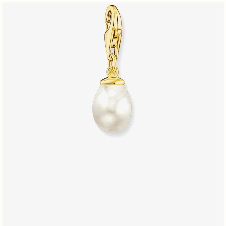 Jewelry Thomas Sabo Jewellery | Thomas Sabo Freshwater Pearl Charm Gold Plated