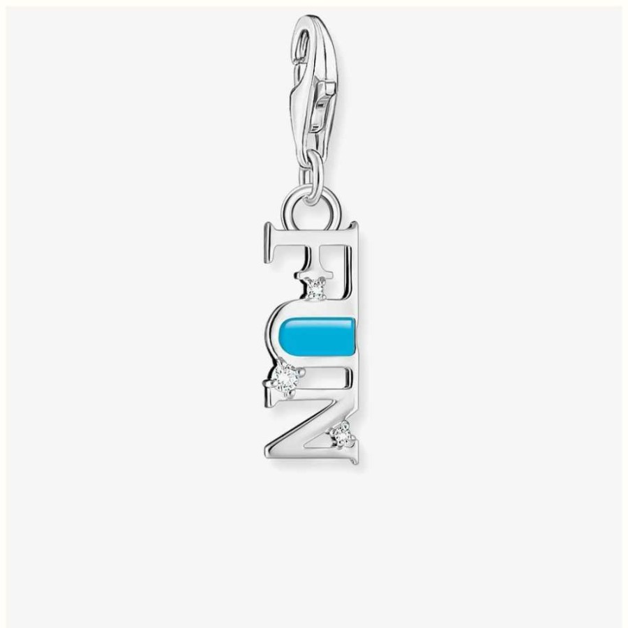 Jewelry Thomas Sabo Jewellery | Thomas Sabo Fun Charm Sterling Silver Blue Enamel