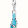 Jewelry Thomas Sabo Jewellery | Thomas Sabo Charm Club Blue Enamel Flip Flop Silver Pendant