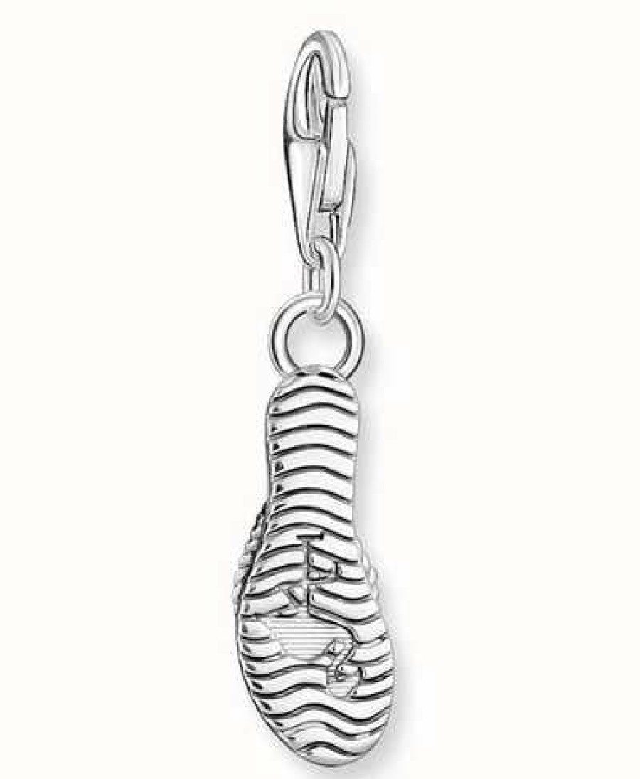 Jewelry Thomas Sabo Jewellery | Thomas Sabo Charm Club Blue Enamel Flip Flop Silver Pendant