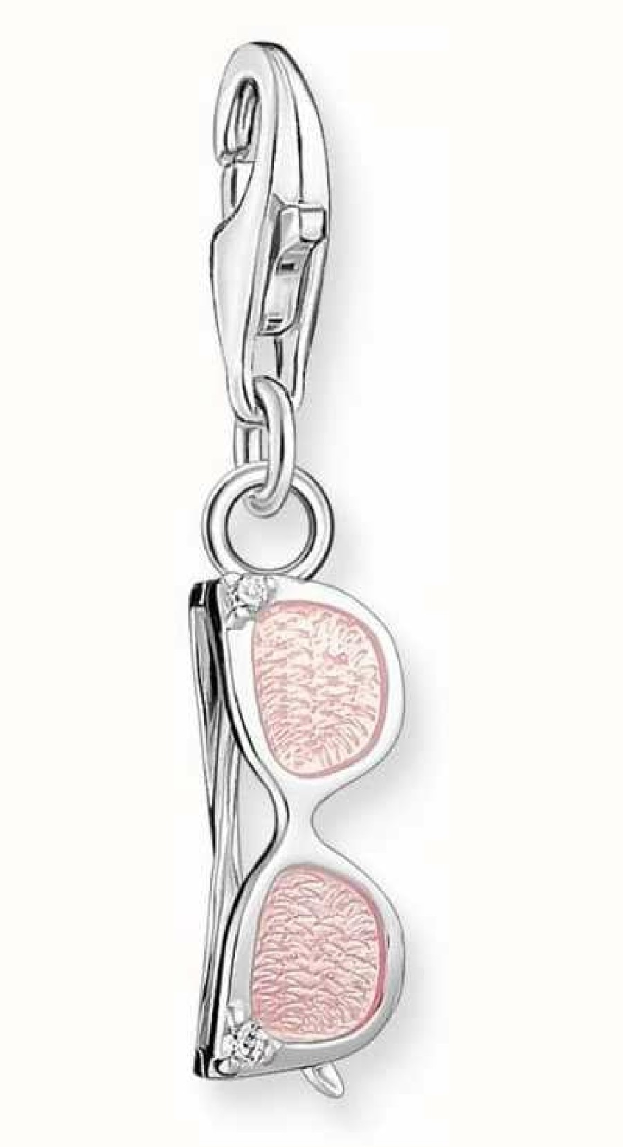 Jewelry Thomas Sabo Jewellery | Thomas Sabo Charm Club Pink Enamel Sunglasses Silver Pendant