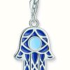 Jewelry Thomas Sabo Jewellery | Thomas Sabo Hand Of Fatima Charm Sterling Silver Blue Enamel