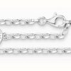 Jewelry Thomas Sabo Jewellery | Thomas Sabo Sterling Silver Anklet White Enamel Detail 24Cm