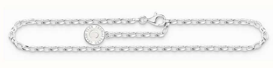 Jewelry Thomas Sabo Jewellery | Thomas Sabo Sterling Silver Anklet White Enamel Detail 24Cm