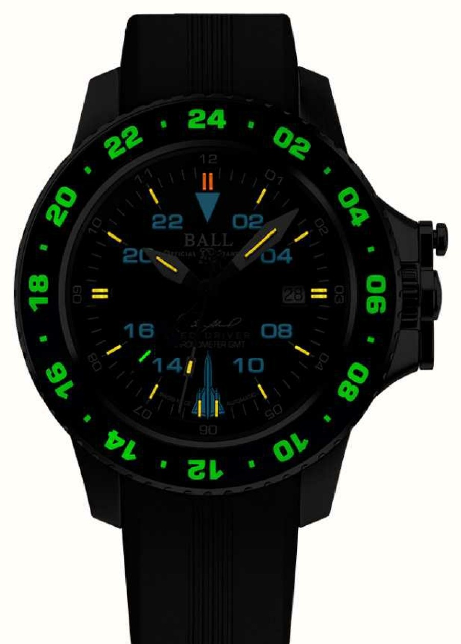 Men'S Ball Watch Company | Ball Watch Company Engineer Hydrocarbon Aerogmt Sled Driver (42 Mm) Black Rubber Strap