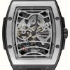 Men'S Ingersoll | Ingersoll The Challenger Automatic Silver Skeleton Dial / Black Pu Strap