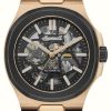 Men'S Ingersoll | Ingersoll The Catalina Automatic (44Mm) Black Skeleton Dial / Blue Leather Strap