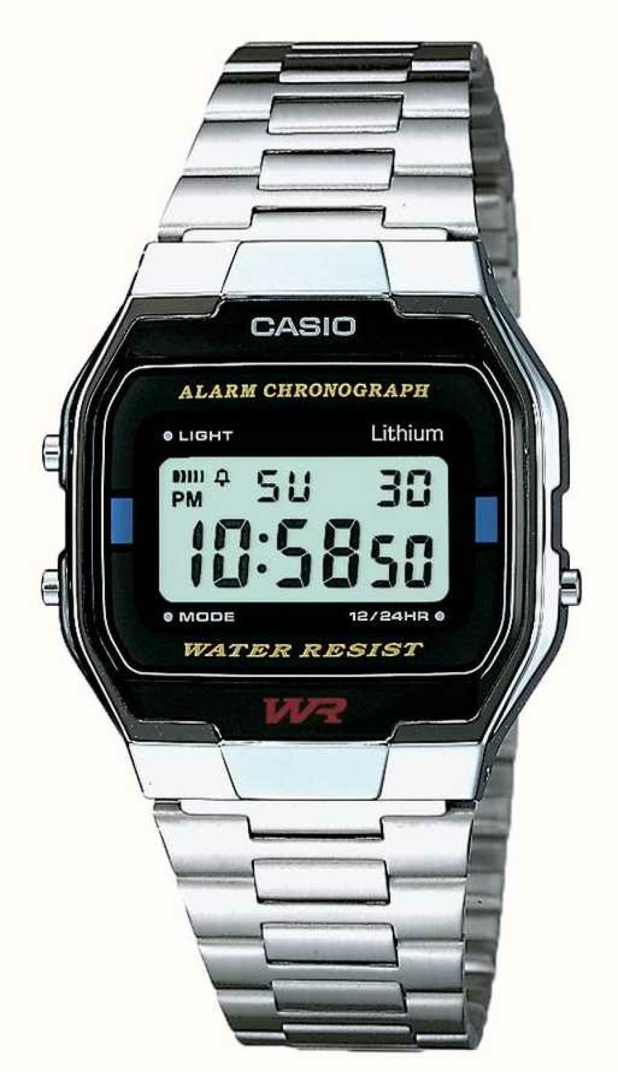 Women'S Casio | Casio Vintage Retro Digital Dial / Stainless Steel Bracelet