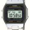 Women'S Casio | Casio Alarm Chronograph (35Mm) Digital Dial / Stainless Steel