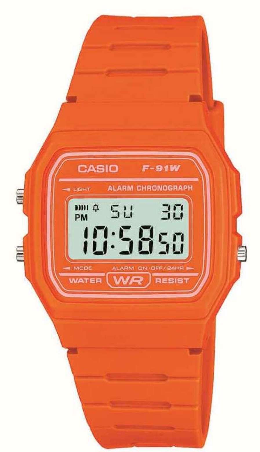 Women'S Casio | Casio Vintage F-91W (35.2Mm) Digital Dial / Orange Resin