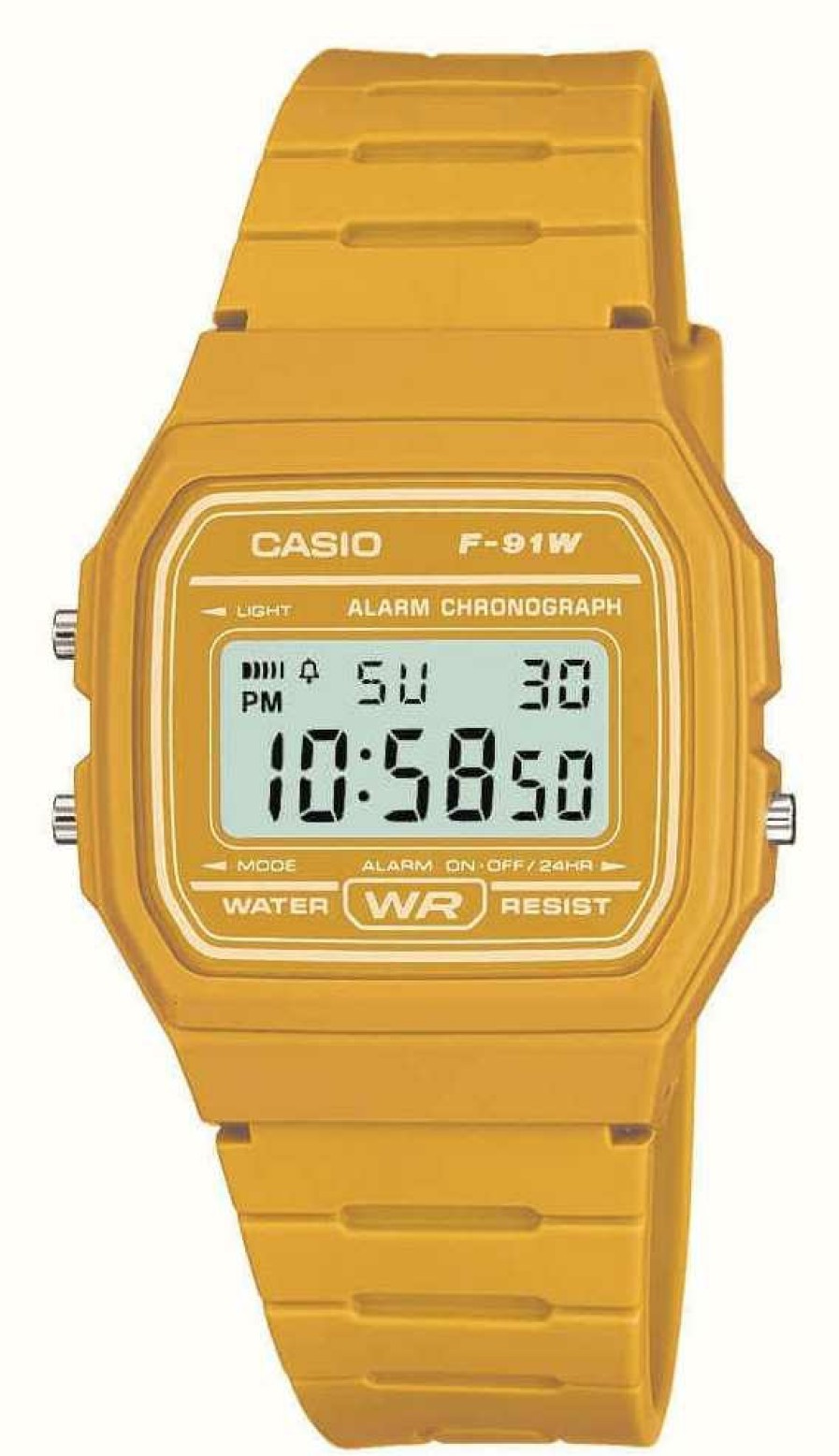 Women'S Casio | Casio Vintage F-91W (35.2Mm) Digital Dial / Mustard Yellow Resin