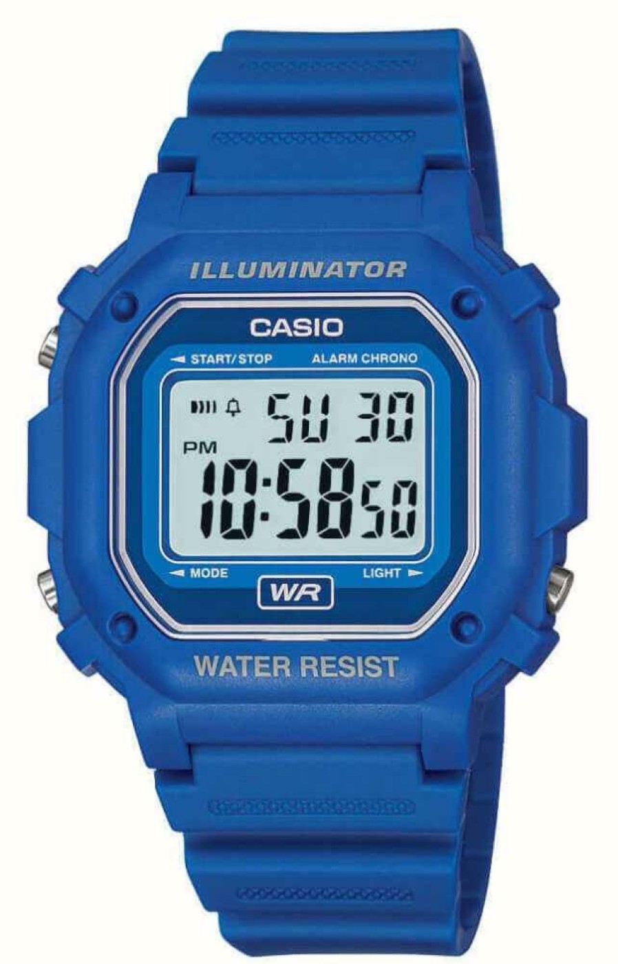 Men'S Casio | Casio Digital Illuminator (42.6Mm) Digital Dial / Blue Resin