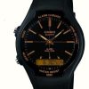 Women'S Casio | Casio Hybrid Display Black Dial / Black Resin Strap