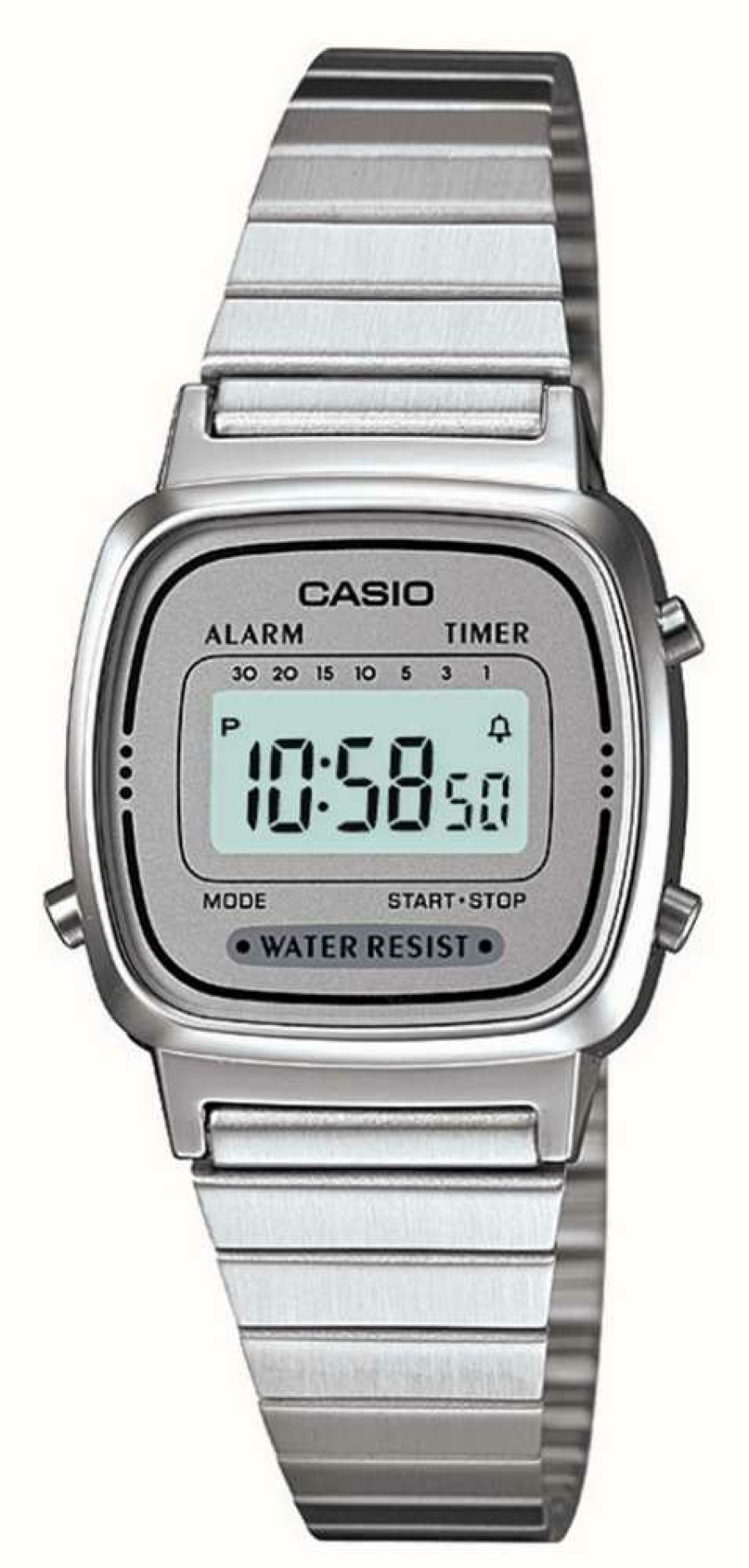 Women'S Casio | Casio Women'S Classic Digital Dial / Stainless Steel Bracelet