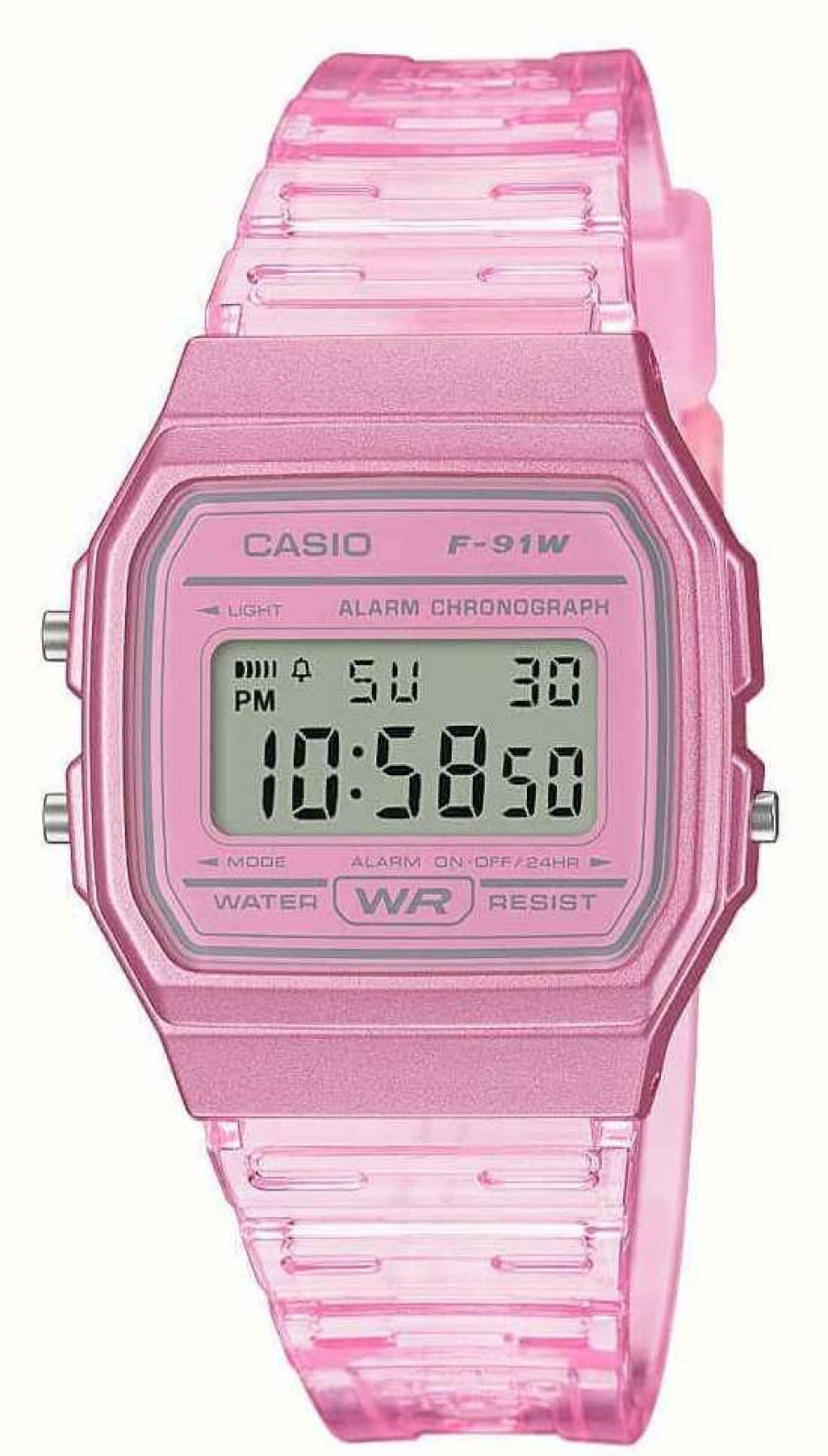 Women'S Casio | Casio F-91 Digital Dial / Pink Resin Strap