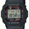 Men'S Casio | Casio G-Shock Multi Band 6 Radio Controlled Black Resin Strap