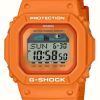 Women'S Casio | Casio Sports Digital Dial / Orange Resin Strap