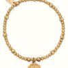 Jewelry ChloBo Jewellery | Chlobo Cute Sparkle Divine Connection Bracelet Gold Plated