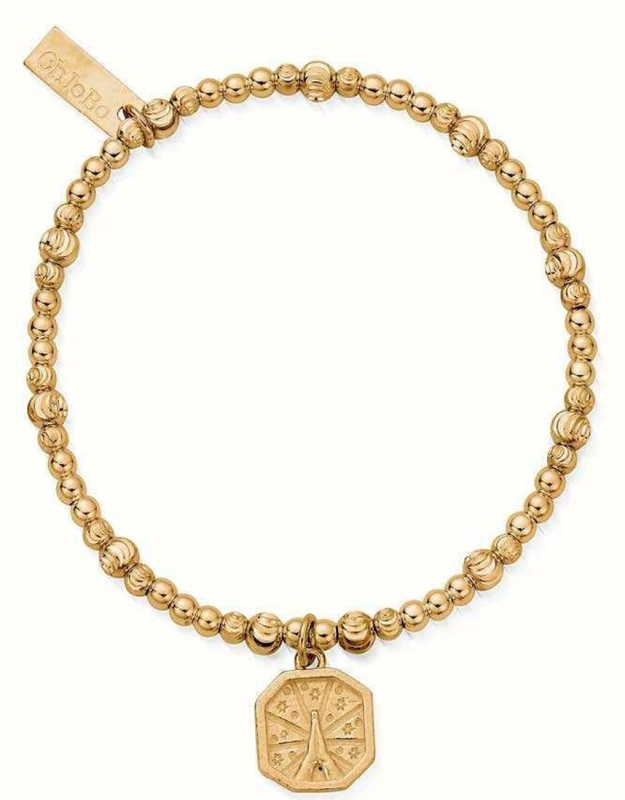 Jewelry ChloBo Jewellery | Chlobo Cute Sparkle Divine Connection Bracelet Gold Plated