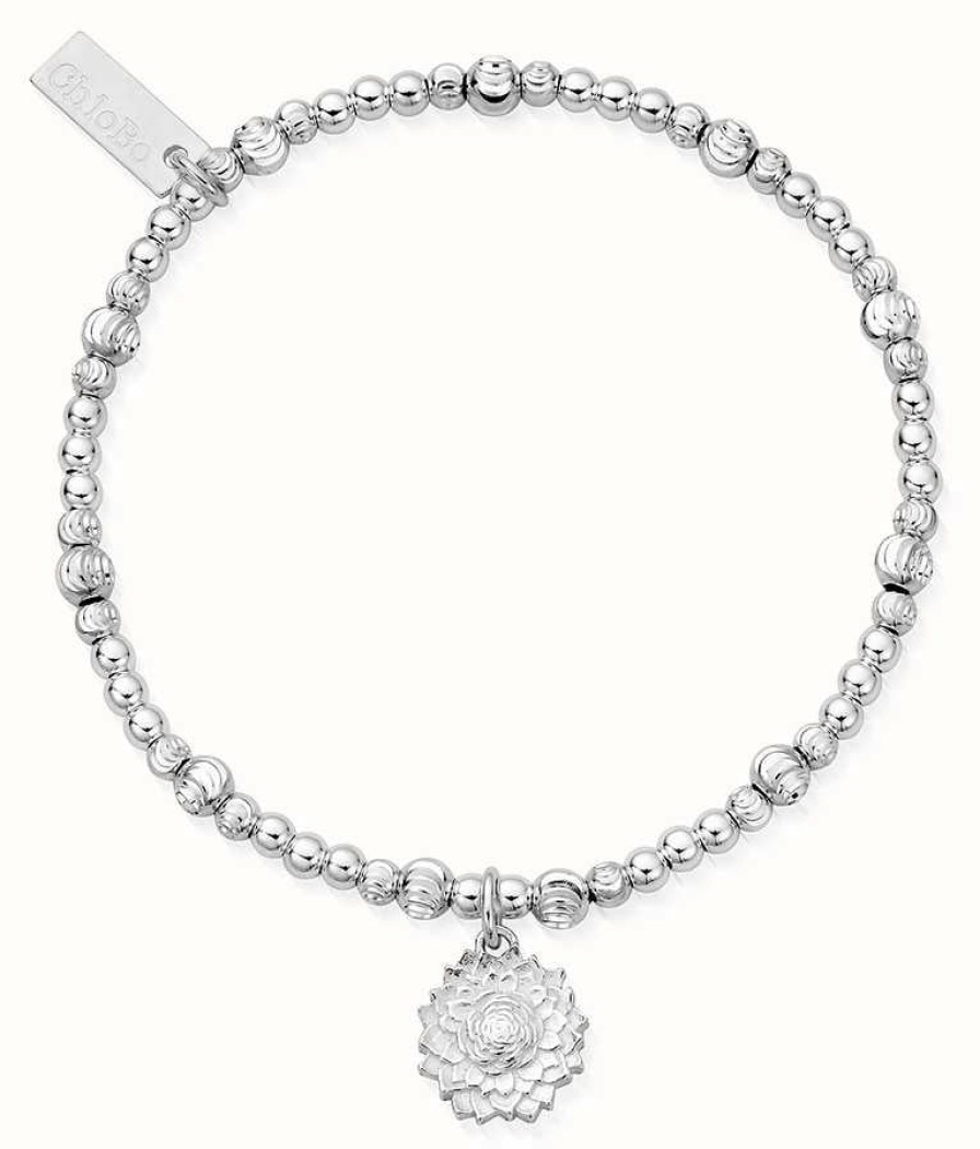 Jewelry ChloBo Jewellery | Chlobo Cute Sparkle Sunflower Bracelet Sterling Silver