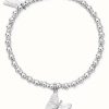 Jewelry ChloBo Jewellery | Chlobo Didi Sparkle Butterfly Bracelet Sterling Silver