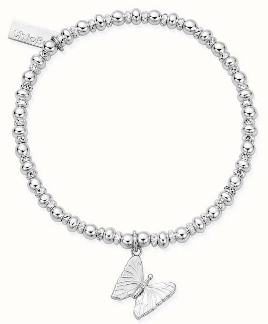 Jewelry ChloBo Jewellery | Chlobo Didi Sparkle Butterfly Bracelet Sterling Silver