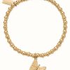 Jewelry ChloBo Jewellery | Chlobo Didi Sparkle Butterfly Bracelet Gold Plated